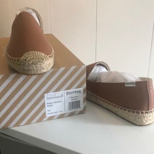 Soludos Leather Platform Smoking Slipper